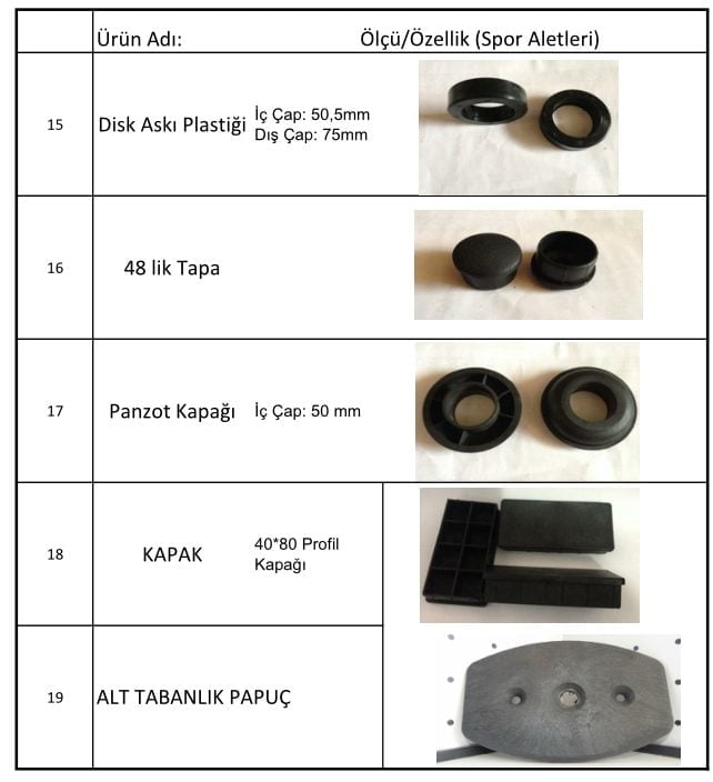 Spor Aletleri Plastikleri